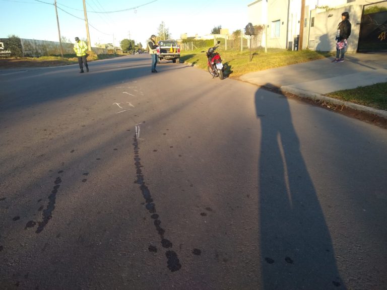 Una mujer lesionada por caer de la moto tras chocar a un perro