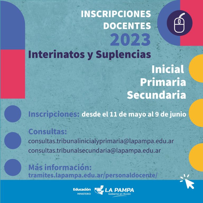Anuncian el período de inscripciones docentes para el Ciclo Lectivo 2023