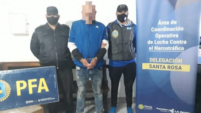 Detuvieron en Buenos Aires a un delincuente que vendía droga en La Pampa: Le secuestraron 2 kilos de cocaína, valuada en $ 4 millones de pesos