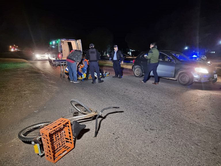 Ciclista accidentado en avenida Circunvalación fue trasladado al hospital