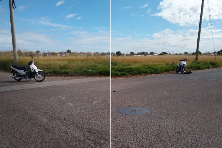 Choque entre motos en calle 104 y 103: Una joven de 24 años ingresó a terapia intensiva tras sufrir un fuerte golpe en la cabeza