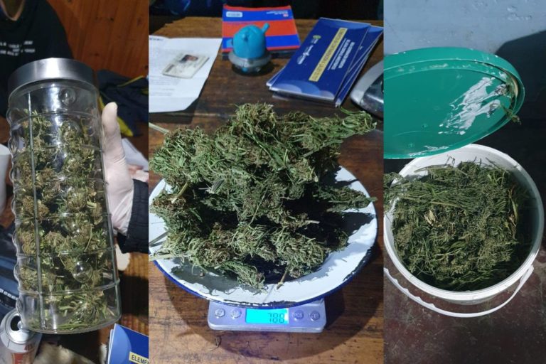 Desbaratan boca de expendio en Santa Rosa: Secuestran marihuana, cocaína y detienen a dos personas