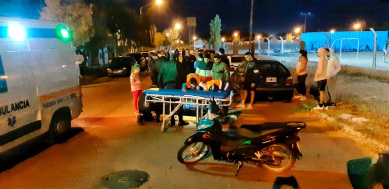 Terminó con una posible fractura tras accidentarse en barrio Federal