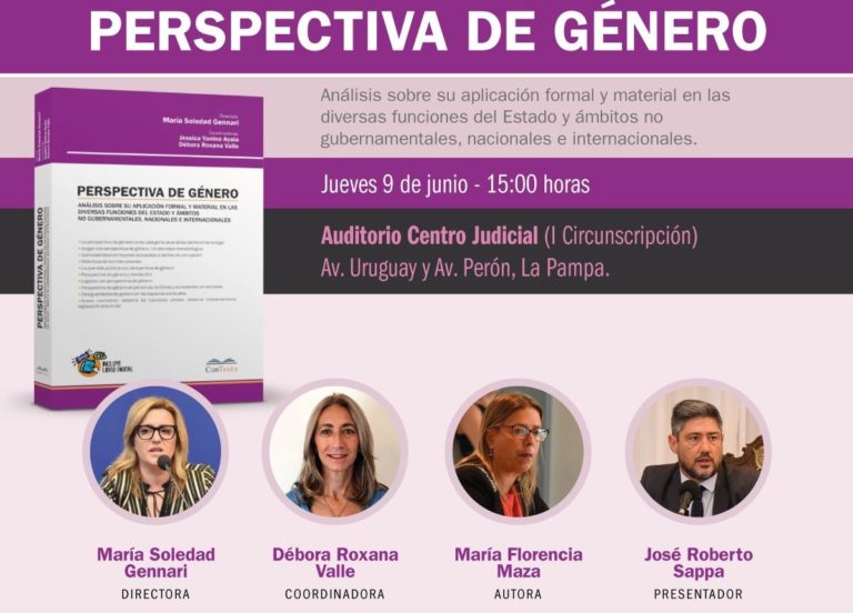Presentan libro sobre “Perspectiva de Género” que tiene a jueza pampeana como una de sus autoras