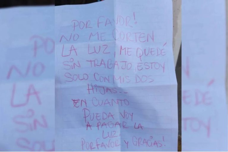 “No me corten la luz, me quedé sin trabajo”: el pedido de un papá que inspiró a las redes en San Luis