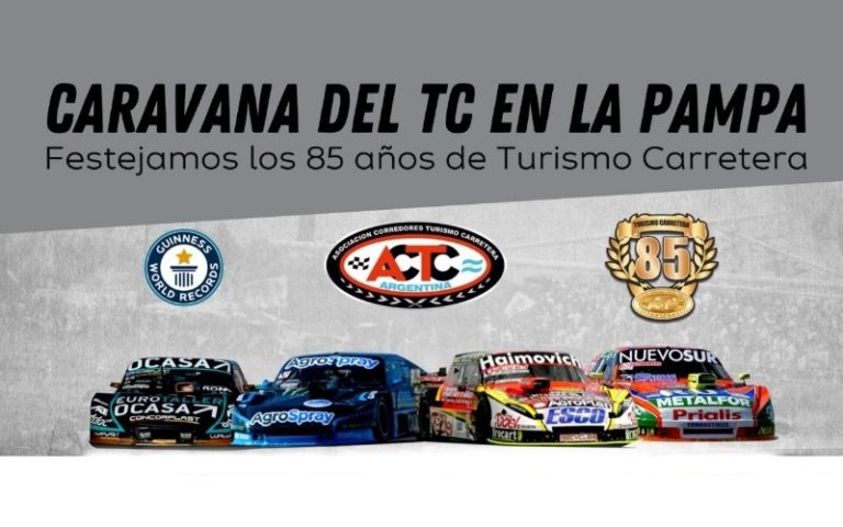 La caravana de la ACTC llega este miércoles a La Pampa para festejar los 85 años del Turismo Carretera