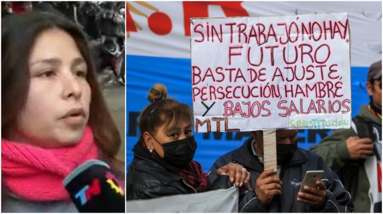 “La plata no alcanza para nada, los planes sociales los están cerrando. ¿Qué quieren, que trabajemos de 8 de la mañana a 5 de la tarde por la misma plata que nos pagan?”
