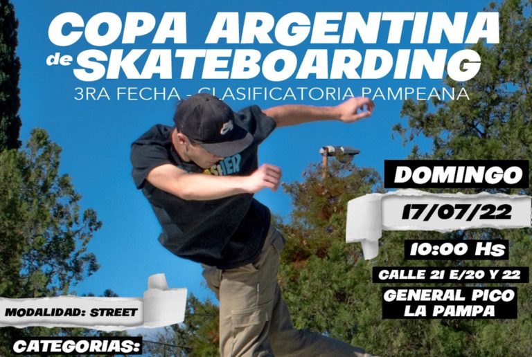 Este domingo se realizará en General Pico una ronda de clasificación regional para la “Copa Argentina de Skate”