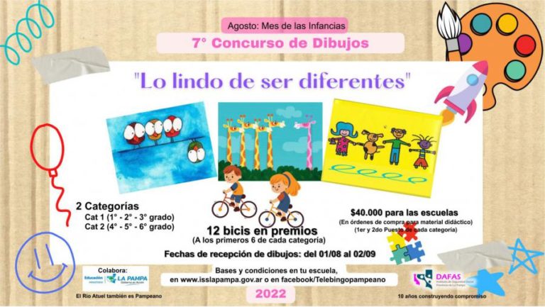Invitan a niños a participar del concurso de dibujos “Lo lindo de ser diferentes”