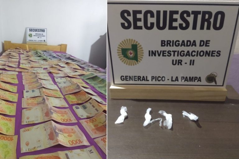 ESTAFAS VIRTUALES EN GENERAL PICO: La Policía detuvo a los vendedores ambulantes de Buenos Aires, recuperaron todo el dinero, una valiosa joya y secuestraron cocaína