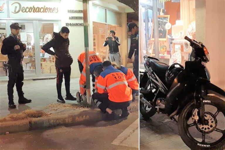 Fuerte choque entre motos en calle 9 y 108: Uno fue hospitalizado y el otro se dio a la fuga