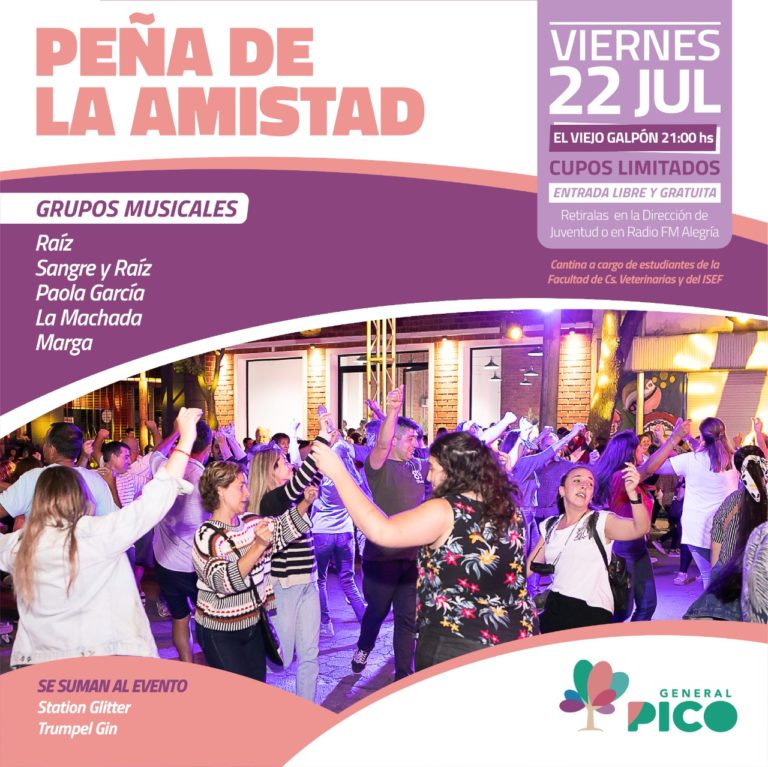 Este viernes se realizará la Peña de la Amistad en el Viejo Galpón