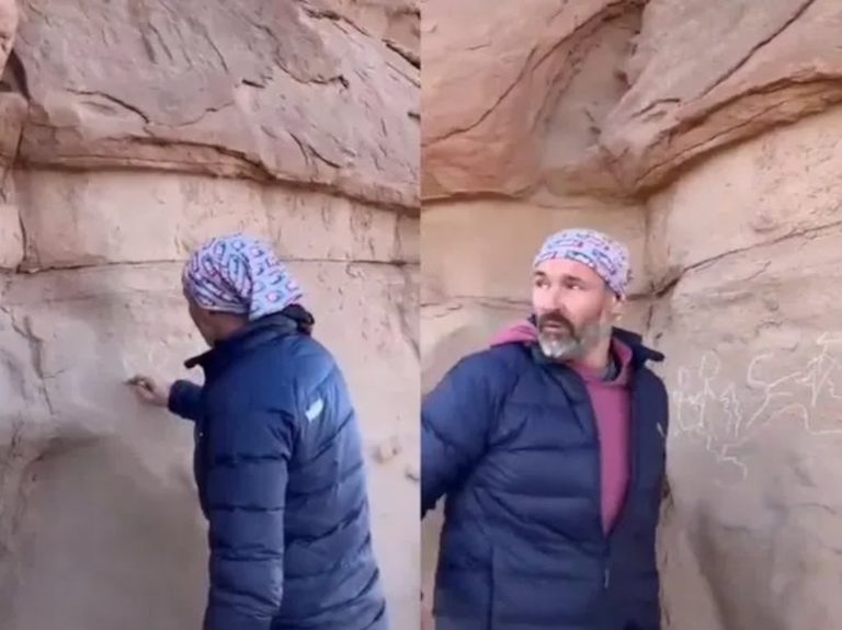 Un hombre vandalizó el Parque Nacional Talampaya, se filmó y lo subió a las redes
