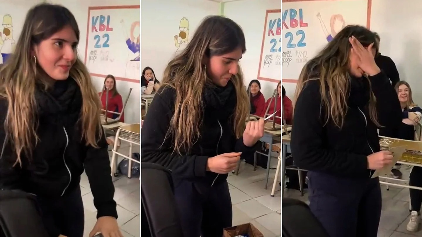 Emotivo video: una alumna de Entre Ríos no podía pagar el viaje de egresados a Bariloche, pero sus compañeros se lo regalaron