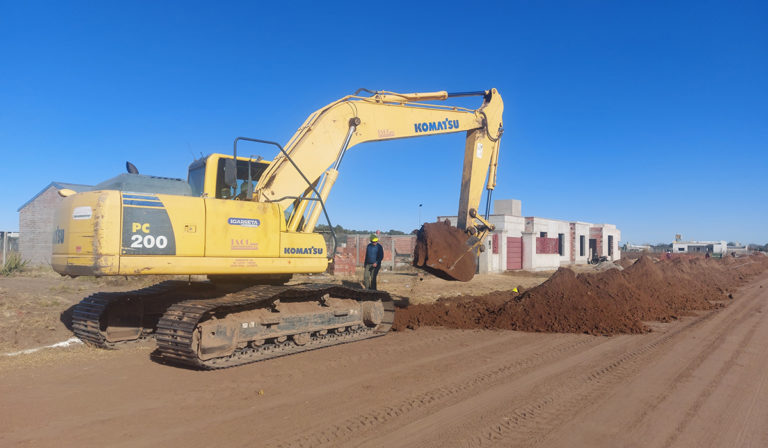 Avanza la obra de agua potable en barrio “Los Horneros”