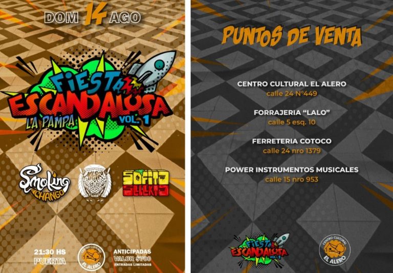 “Smoking Chango” y “Más Poco”, en la primera “Fiesta Escandalosa” que se celebrará el próximo domingo en “El Alero”