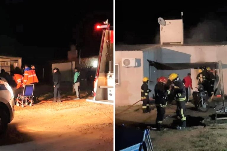 Incendio de vivienda ocurrido durante la madrugada en barrio Sur: Tanto el hombre como el bebé recibieron el alta médica
