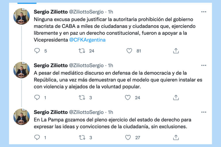 Ziliotto criticó el operativo policial de Larreta