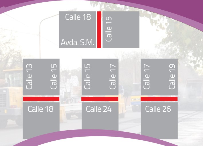 Estos son los cortes de calles programados para el día de hoy por obras de repavimentación