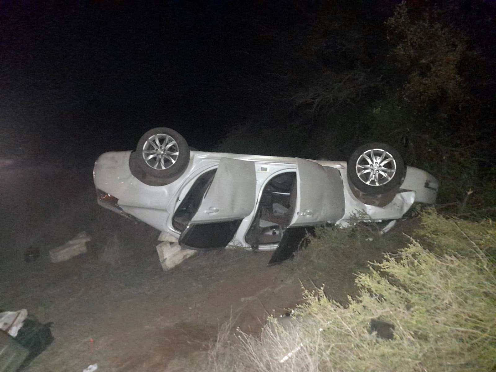 Vuelco en ruta nacional 152 dejó cinco personas hospitalizadas