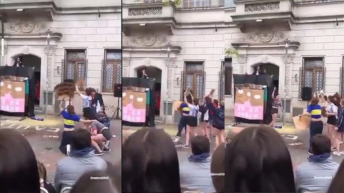 Polémica en Olavarría: estudiantes hicieron una parodia de Cristina Kirchner y se burlaron de los “planeros”