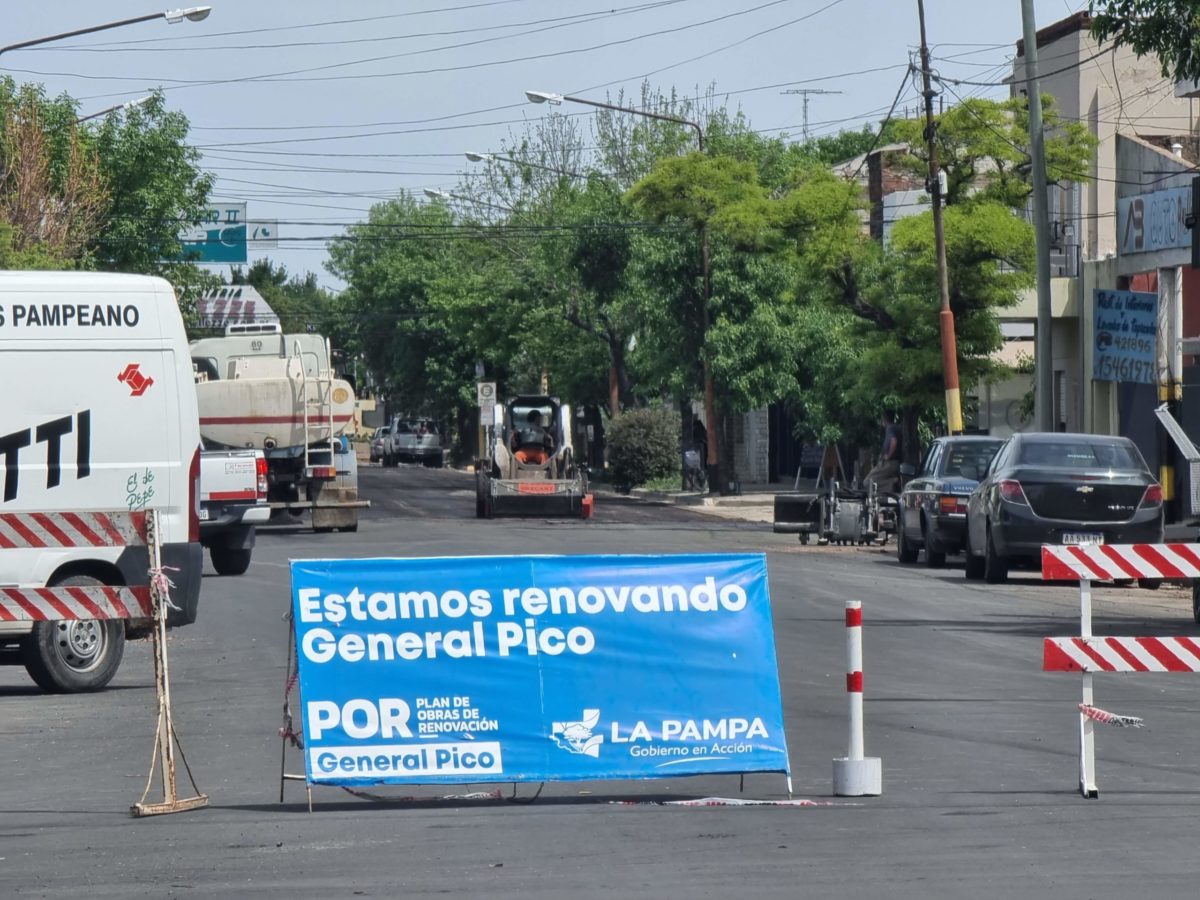 Estos son los cortes de calles para hoy miércoles en Pico por las tareas de repavimentación