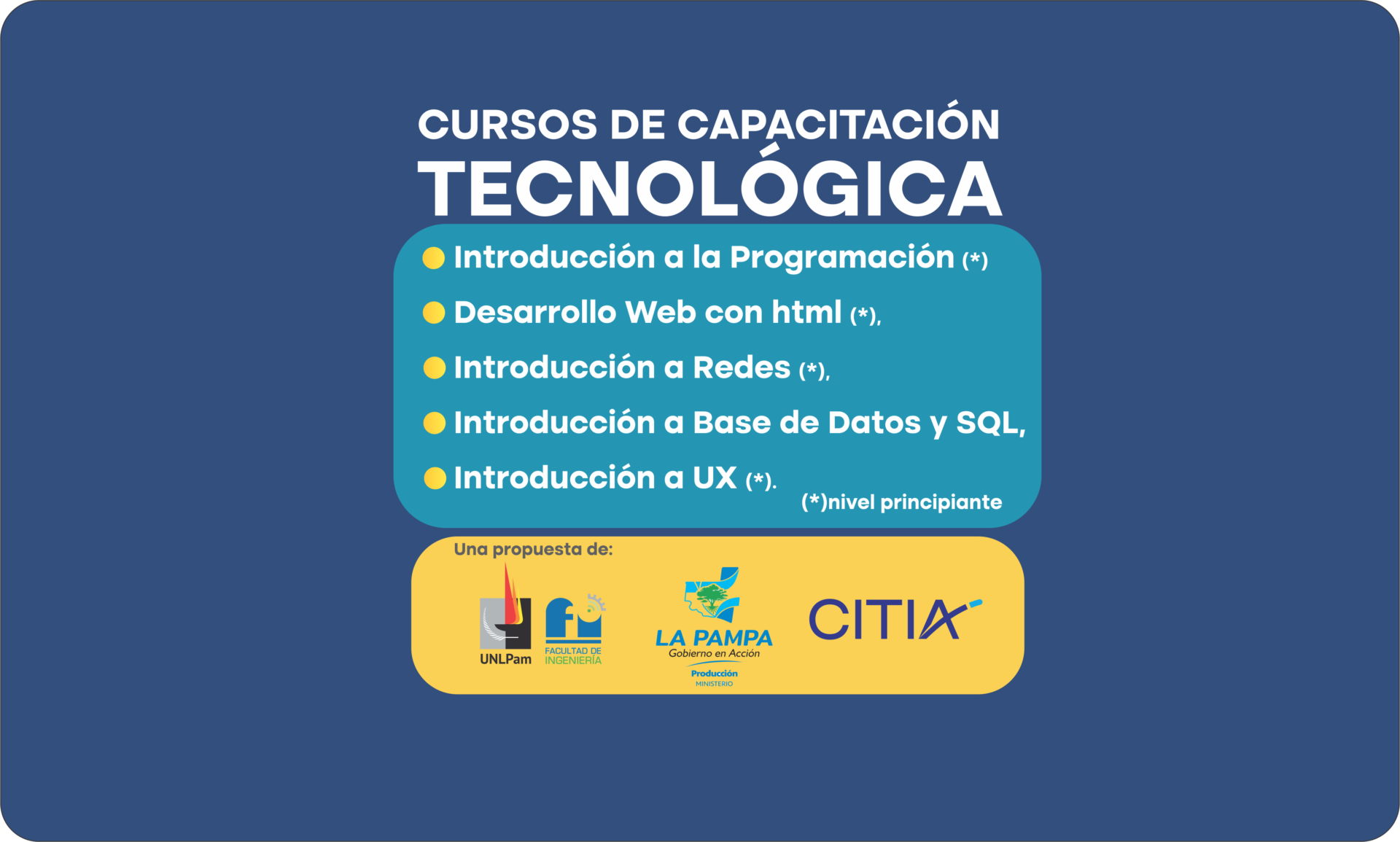 Oficios tecnológicos: inician cursos gratuitos de programación, desarrollo web, redes, bases de datos y experiencia de usuario