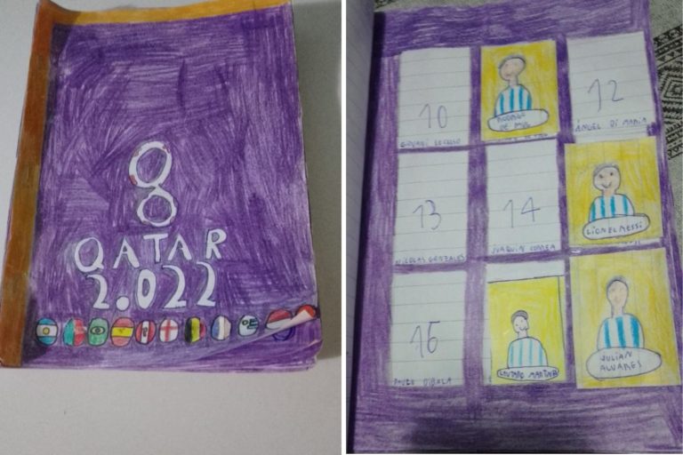 ¡OTRA HISTORIA COMO LA DE MATEO!: El pequeño Lautaro de 8 años vive en Quemú y también arma sus propias figuritas del Mundial: “Llega de la Escuela y lo primero que hace es ponerse con el álbum”
