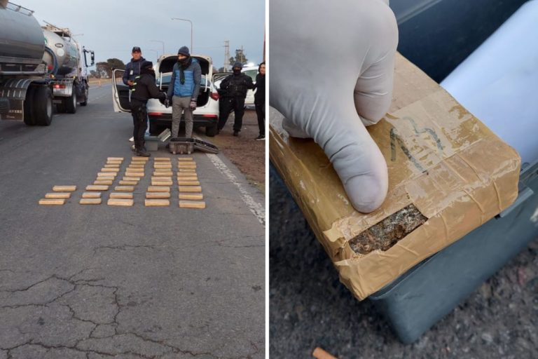 En distintos operativos en ruta, personal de Toxicomanía detuvo a cinco hombres, tres de ellos oriundos de Paraguay: Secuestraron 29 kilos de marihuana y varios envoltorios de cocaína