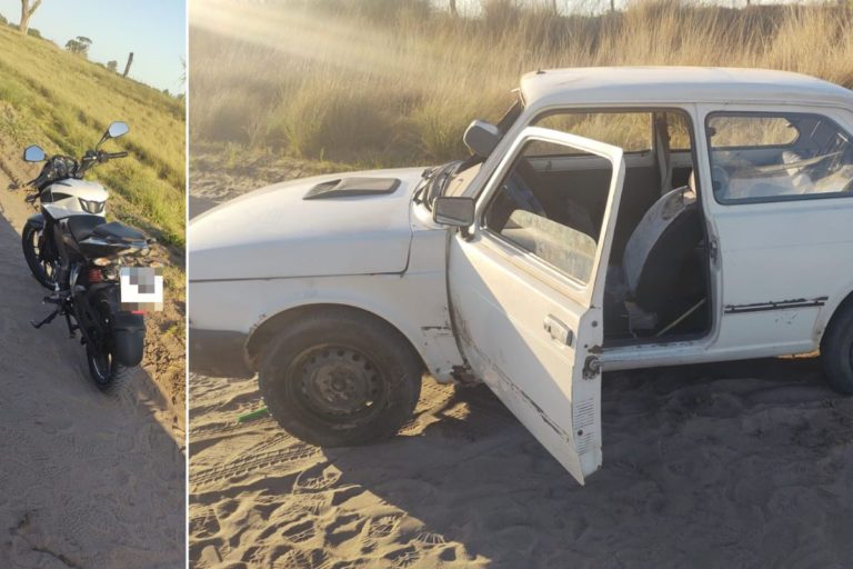 Perdió el control y chocó a una pareja que iba en moto camino a la Laguna: El conductor del auto fue demorado tras tener un altercado con la Policía y los jóvenes fueron hospitalizados