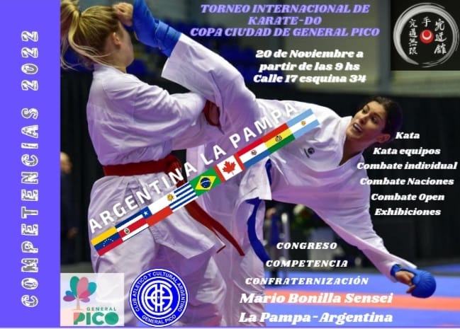 En noviembre se viene la “Copa General Pico”, el gran Torneo Internacional de “Karate Do” organizado por Mario Bonilla