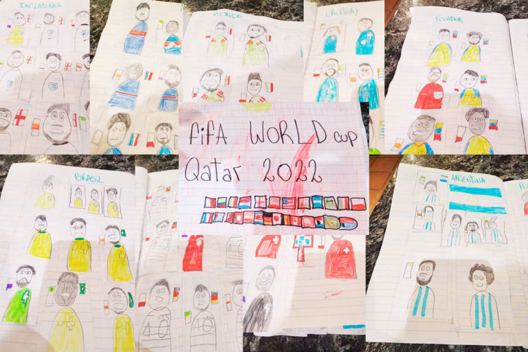 La historia del día: Se llama Mateo, tiene 8 años, es piquense y está armando su propio álbum y dibujando las figuritas del Mundial