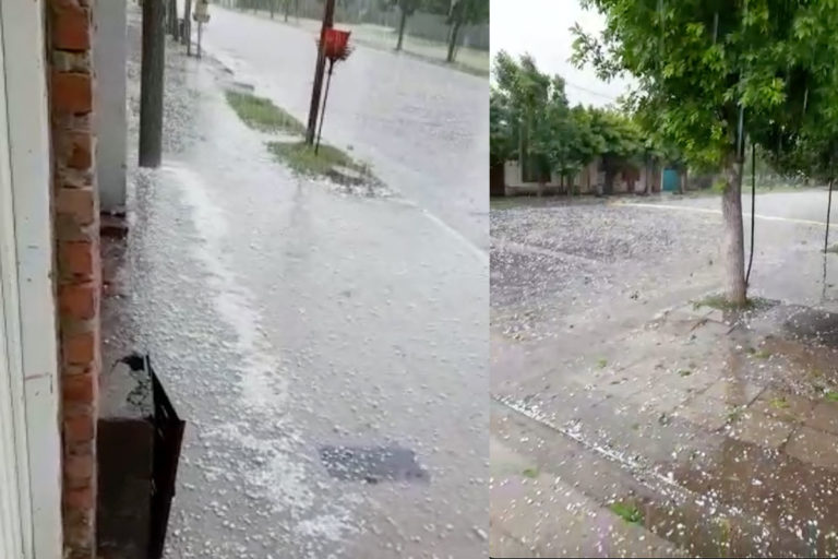 Video: cayó granizo en Doblas y se esperan tormentas para gran parte de La Pampa