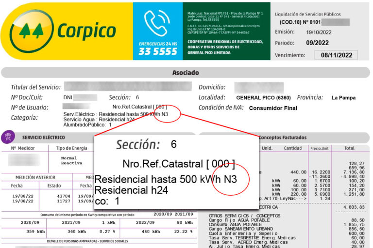 ¿Voy a seguir con el subsidio? La factura de CORPICO ya registra el “nivel” correspondiente a cada usuario