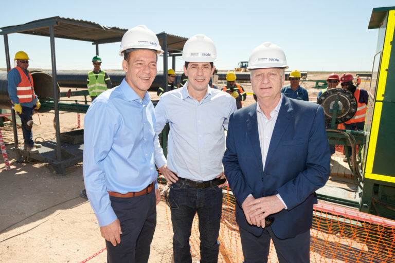 Ziliotto participó junto a De Pedro del inicio de las obras del Gasoducto Néstor Kirchner