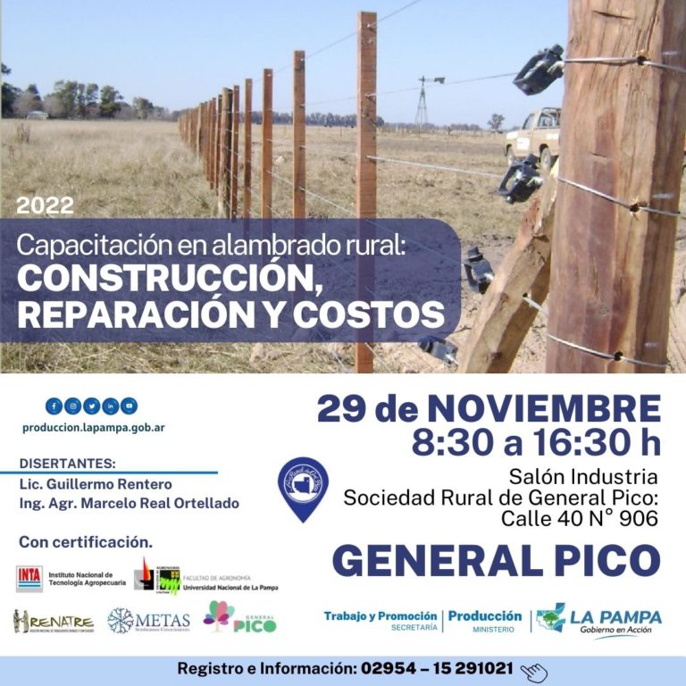 General Pico será sede de una capacitación en alambrado rural