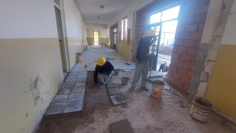 General Pico: avanza la obra de ampliación y refacción del JIN 1 de la Escuela 111