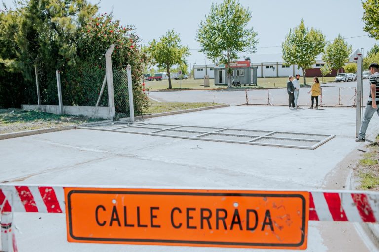 Pavimentaron un ingreso al parque agroalimentario piquense para el ingreso de camiones de gran porte