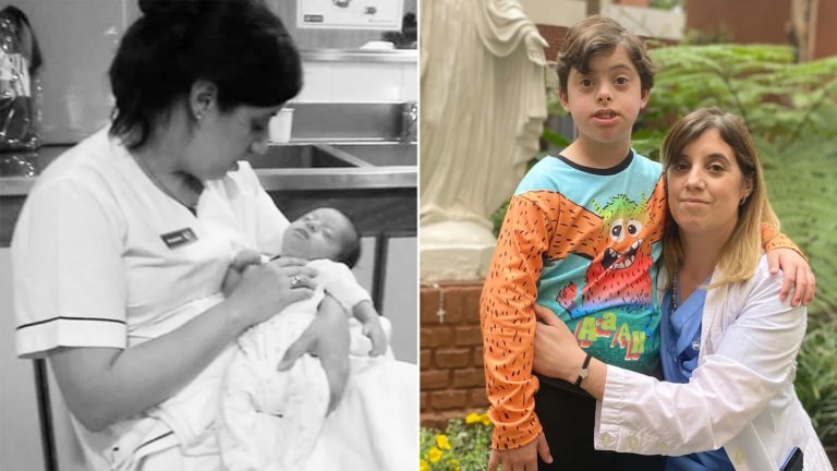 La enfermera que se convirtió en mamá de un bebé con Síndrome de Down que sus padres rechazaron