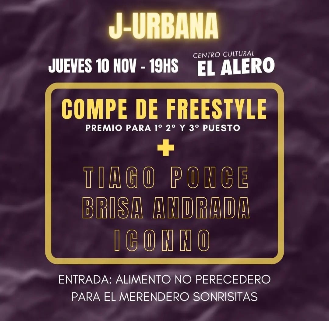 Encuentro de freestyle y música solidaria: Los alimentos obtenidos serán dados al merendero “Sonrisitas”