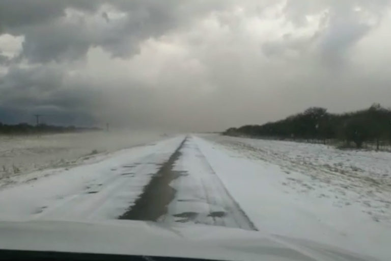 Terrible temporal de agua y piedra entre La Maruja y Pichi Huinca