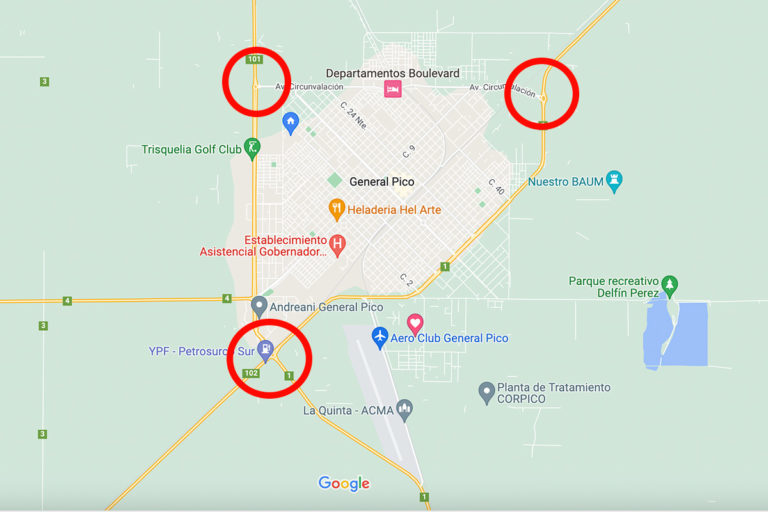 Llamarón a licitación para la construcción de 3 tótems en las rotondas de accesos a General Pico con un presupuesto de $ 78.690.000