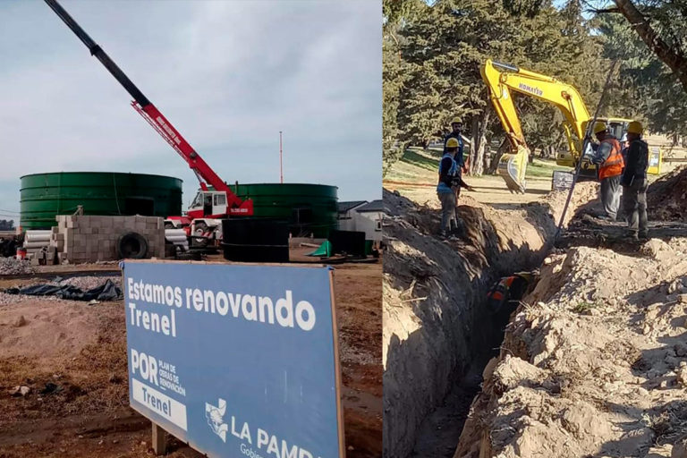 Tramo final para la obra de la planta cloacal en Trenel