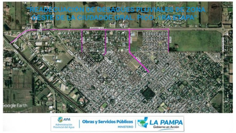 Los desagües pluviales de la zona oeste de General Pico se licitarán el 31 de enero de 2023