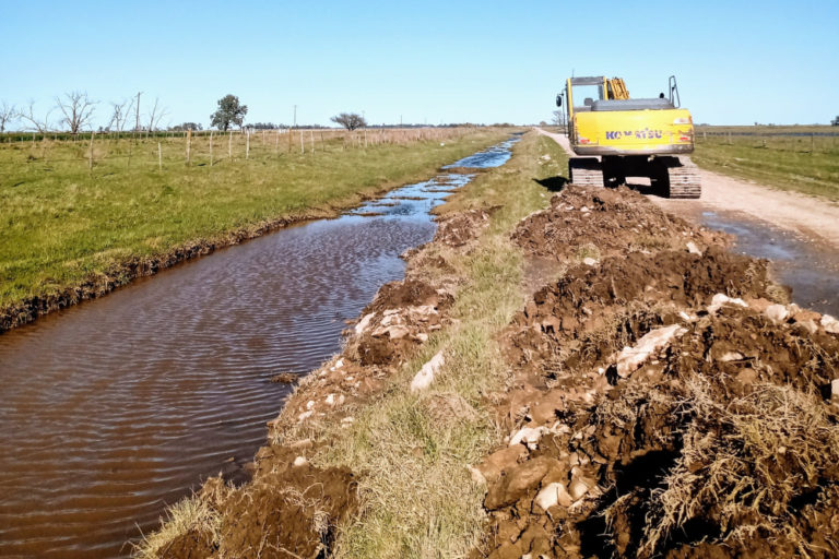 Concluyó la obra de acondicionamiento de canales pluviales en Colonia Barón
