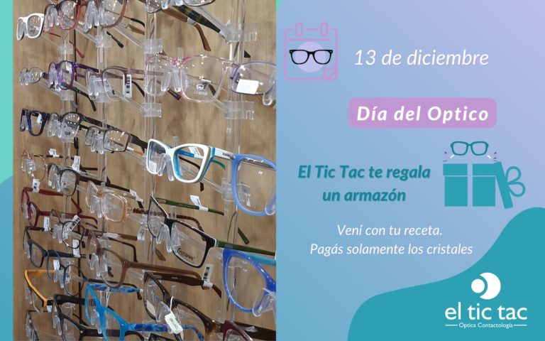 ¡No te podés perder esta gran sorpresa de Óptica El Tic Tac!: por el día del óptico va a regalar armazones para anteojos recetados