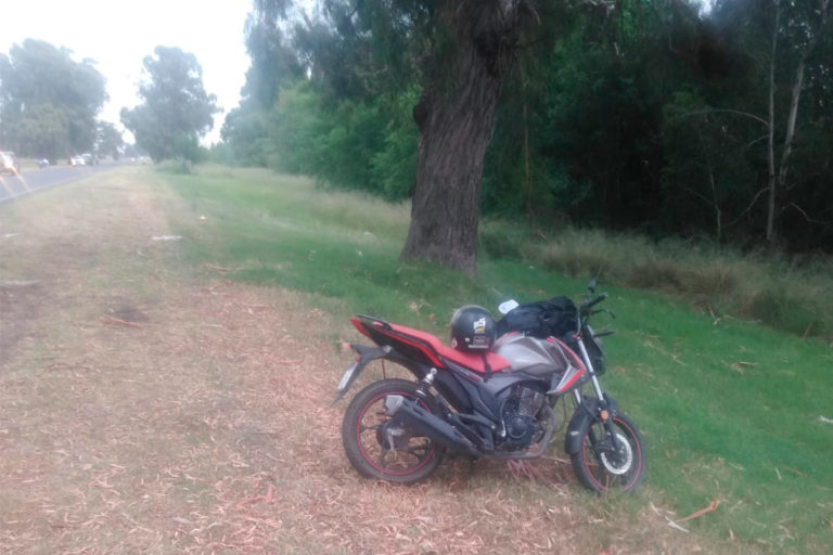 Motociclista sufre accidente frente a SMATA en la Ruta Provincial 1