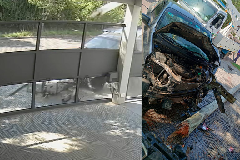 MIRÁ EL VIDEO: una cámara de seguridad captó el grave accidente de ayer en General Pico