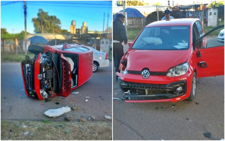 Vuelco en horas de la mañana: conductor presentaría lesiones leves