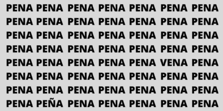 Reto visual para expertos: encontrá las palabras “PEÑA” y “VENA” en un mar de “PENA”